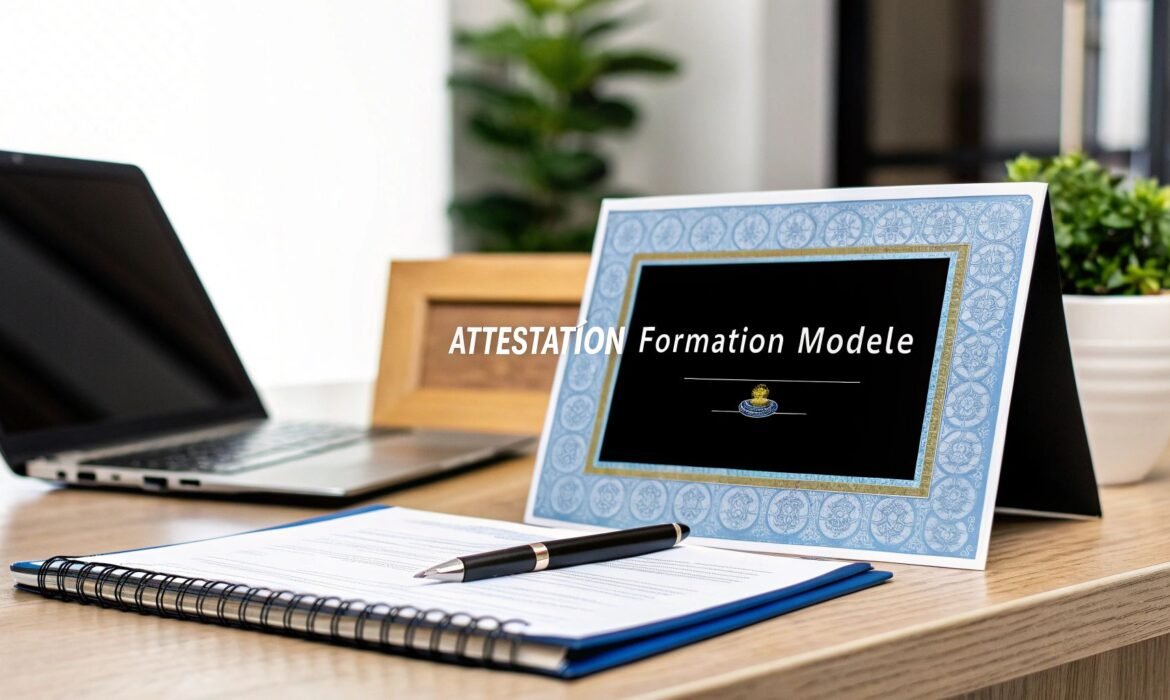 Attestation de formation modèle pratique et personnalisable